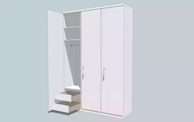 Wardrobe with two drawers