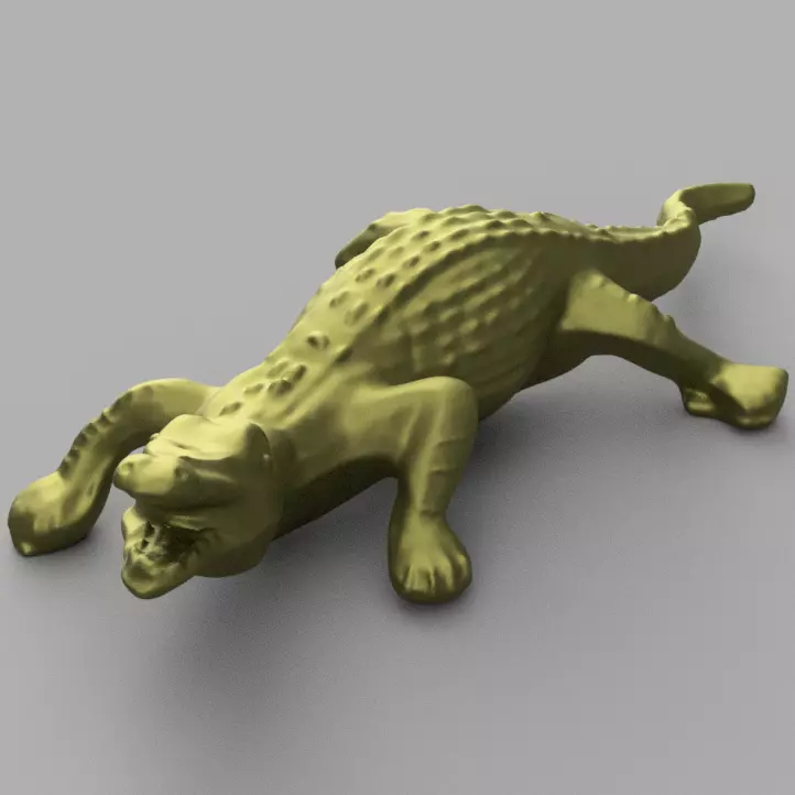 Crocodile gold 3D print model