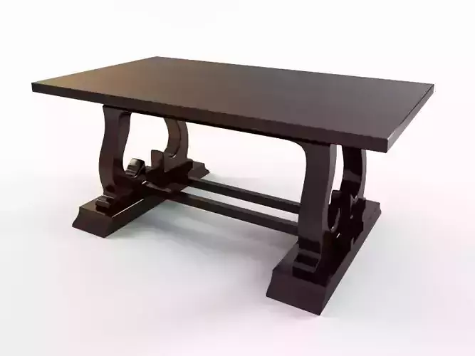DOLFI wooden table with ornate design