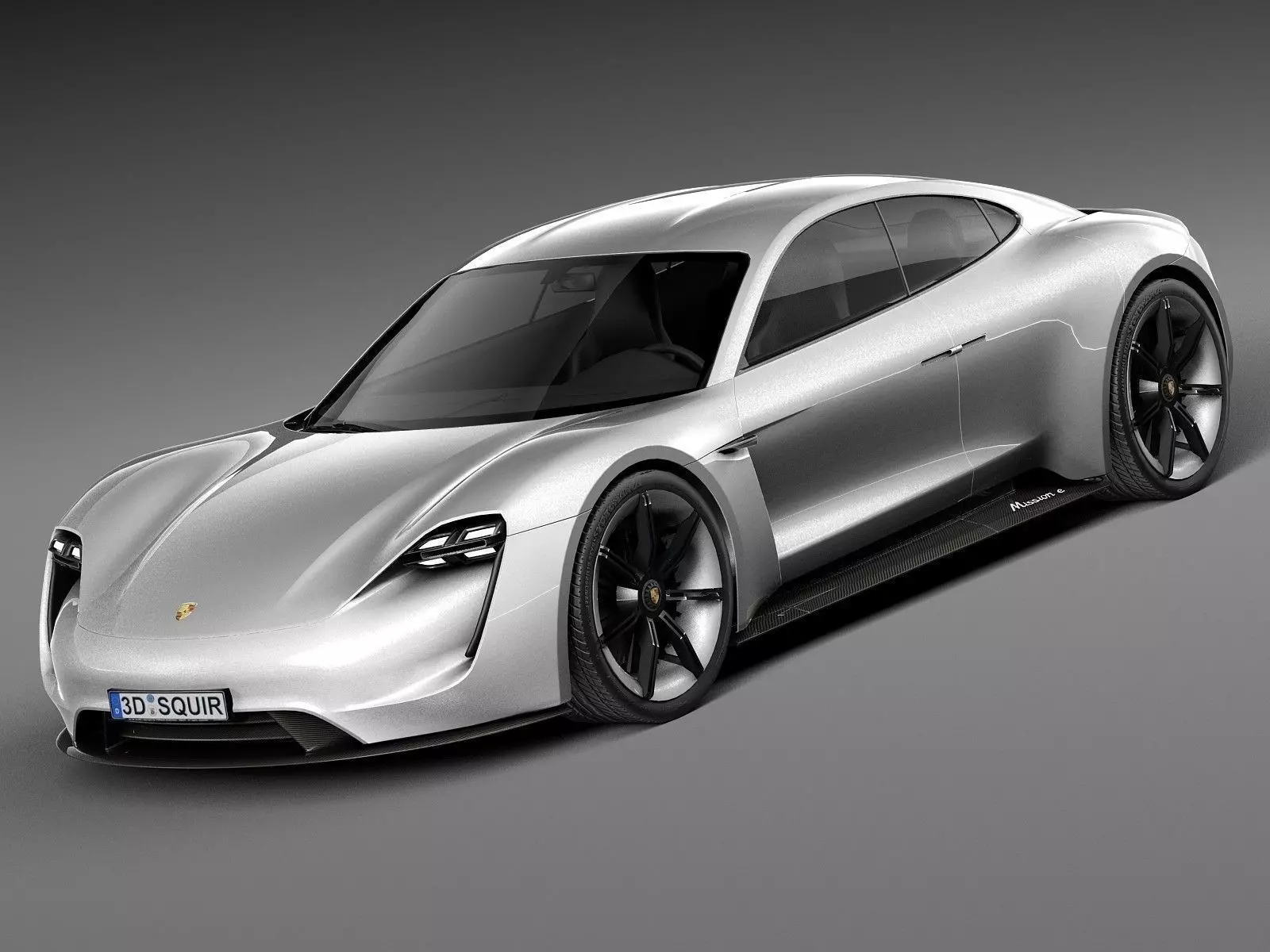 HQ LowPoly Porsche Mission E Concept 2015 Low-poly 3D model_0