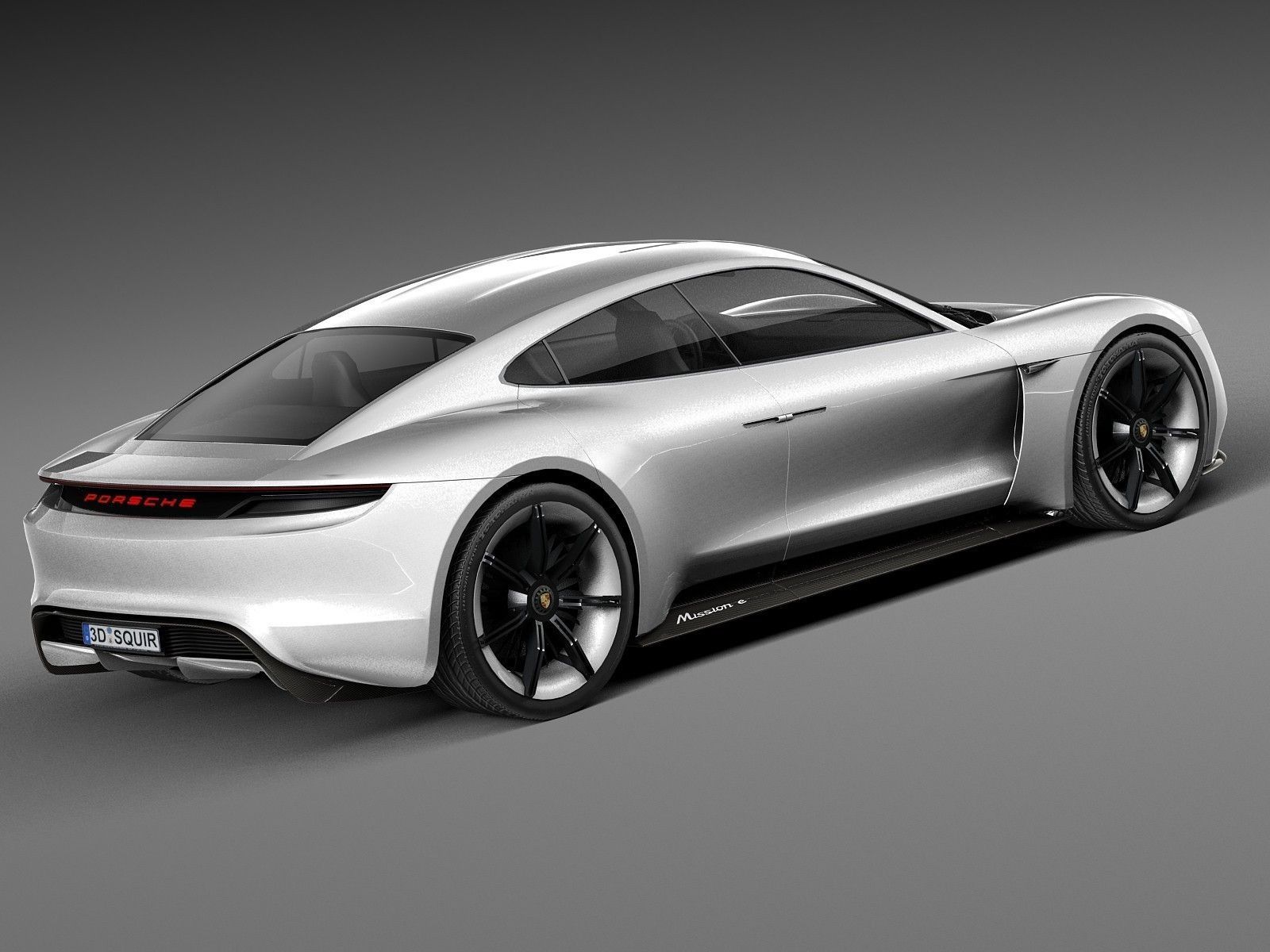 HQ LowPoly Porsche Mission E Concept 2015 Low-poly 3D model_5