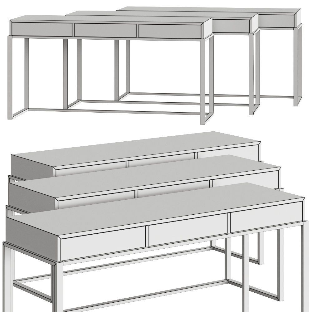 Van Rossum Nota Bene Console Tables 3D model_2
