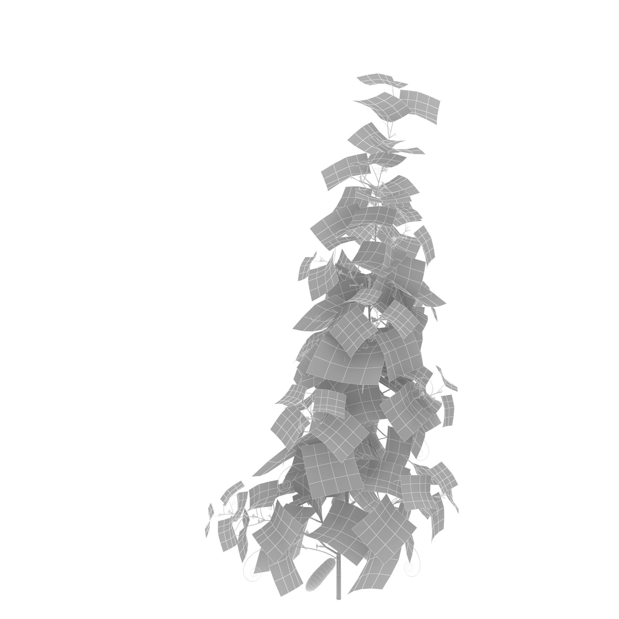Cucumbers bush 3D model_10