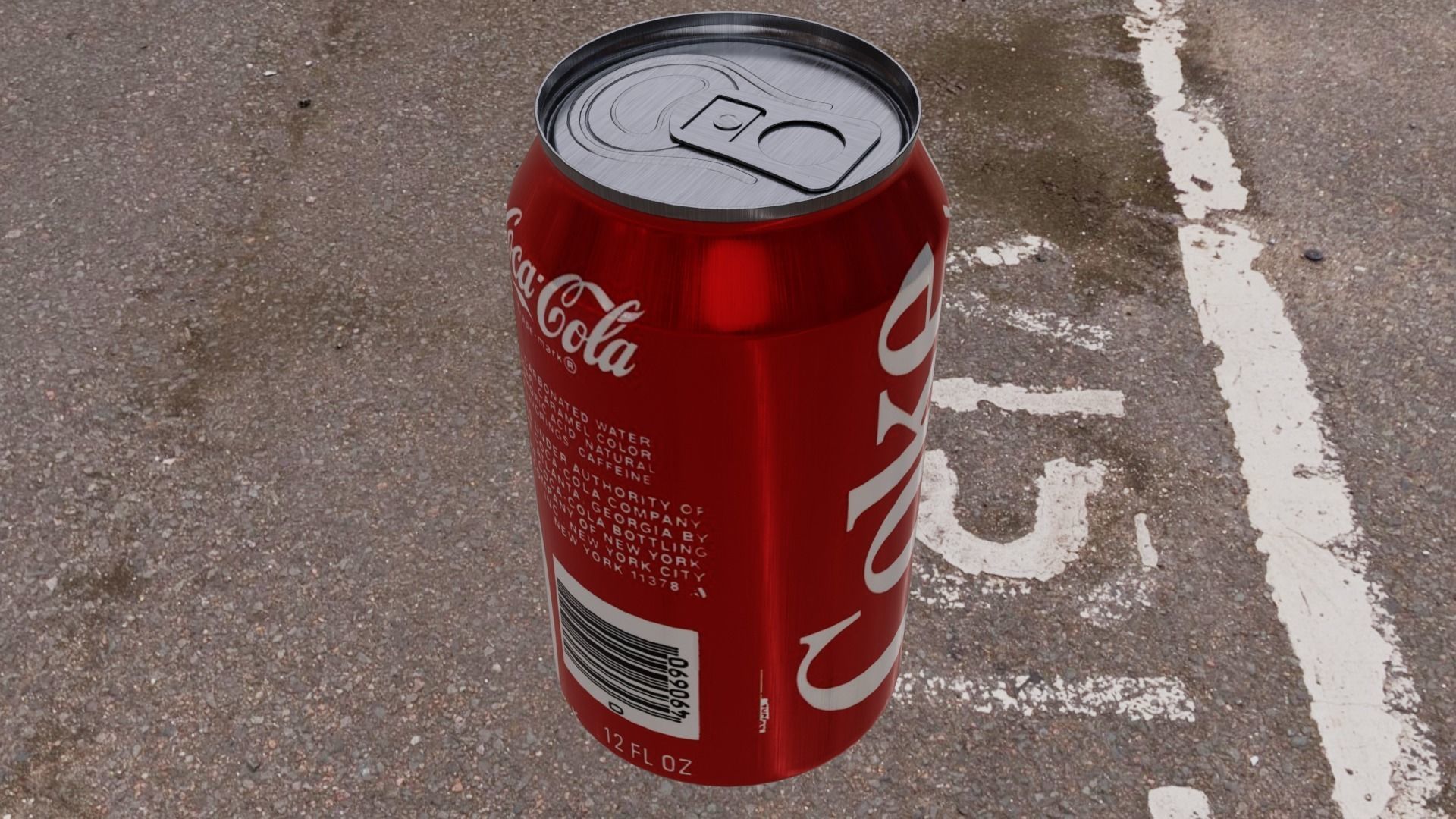 Coke Can Low-poly 3D model_11