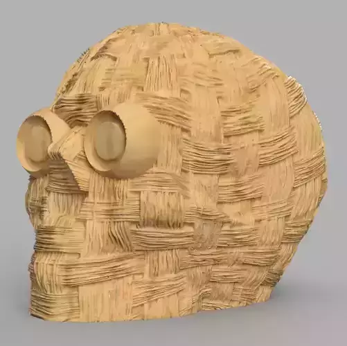 skull wood band yeux x2 3D print model
