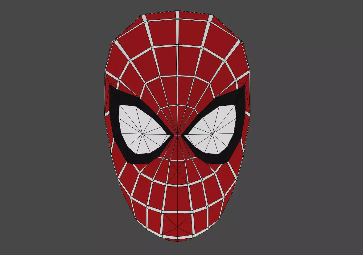 diy spiderman mask papercraft template and 3d model 3D print model_0