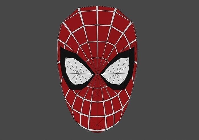 diy spiderman mask papercraft template and 3d model 3D print model