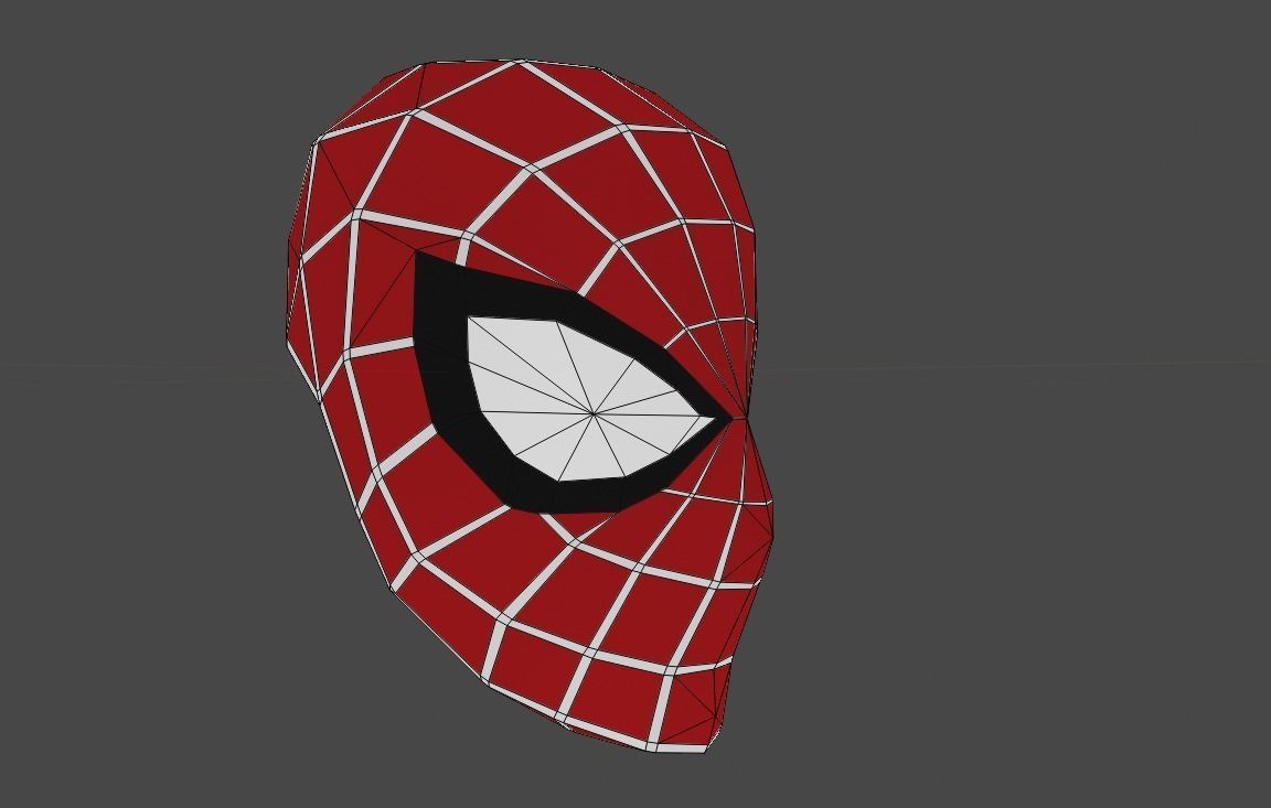 diy spiderman mask papercraft template and 3d model 3D print model_2