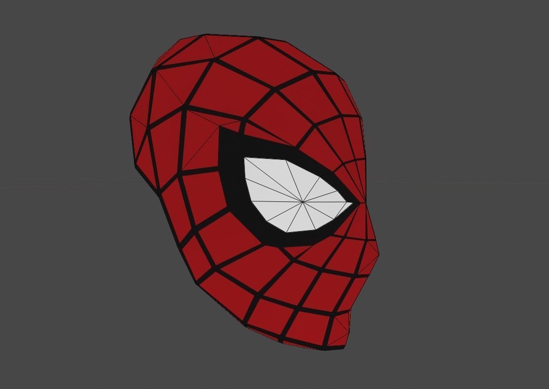 diy spiderman mask papercraft template and 3d model 3D print model_4