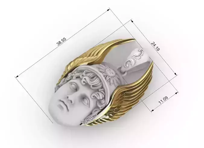 hermes pendant 3d model  3D print model