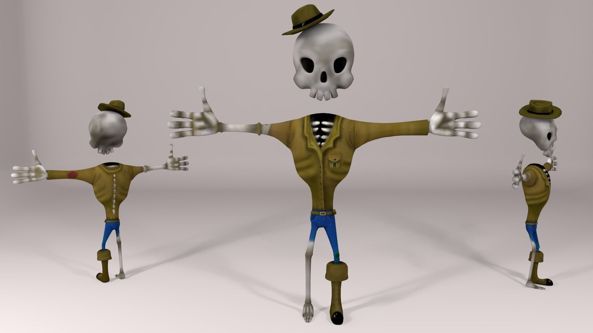 Skeleton Explorer Free low-poly 3D model_0