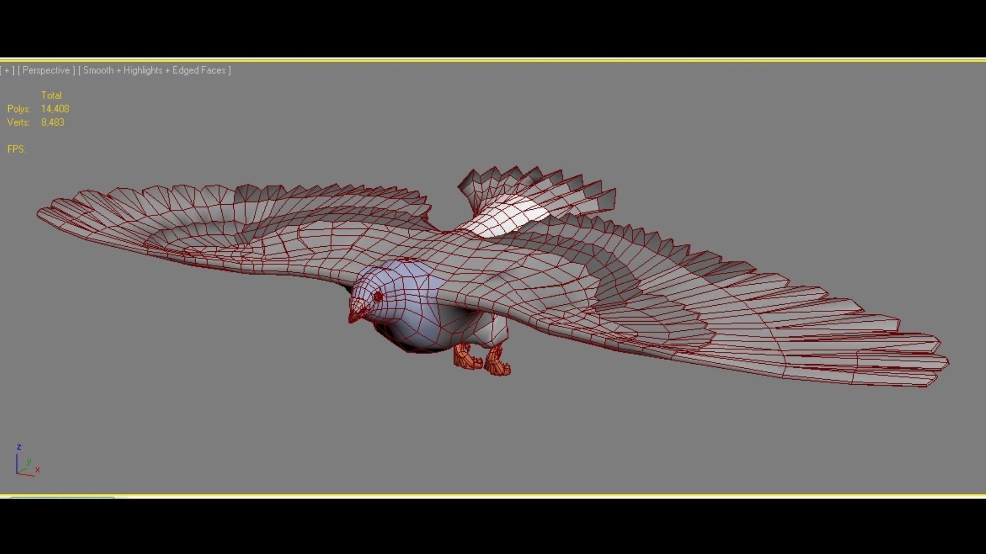 Flock of Birds - Pigeons - Rigged - Animated Low-poly 3D model_16