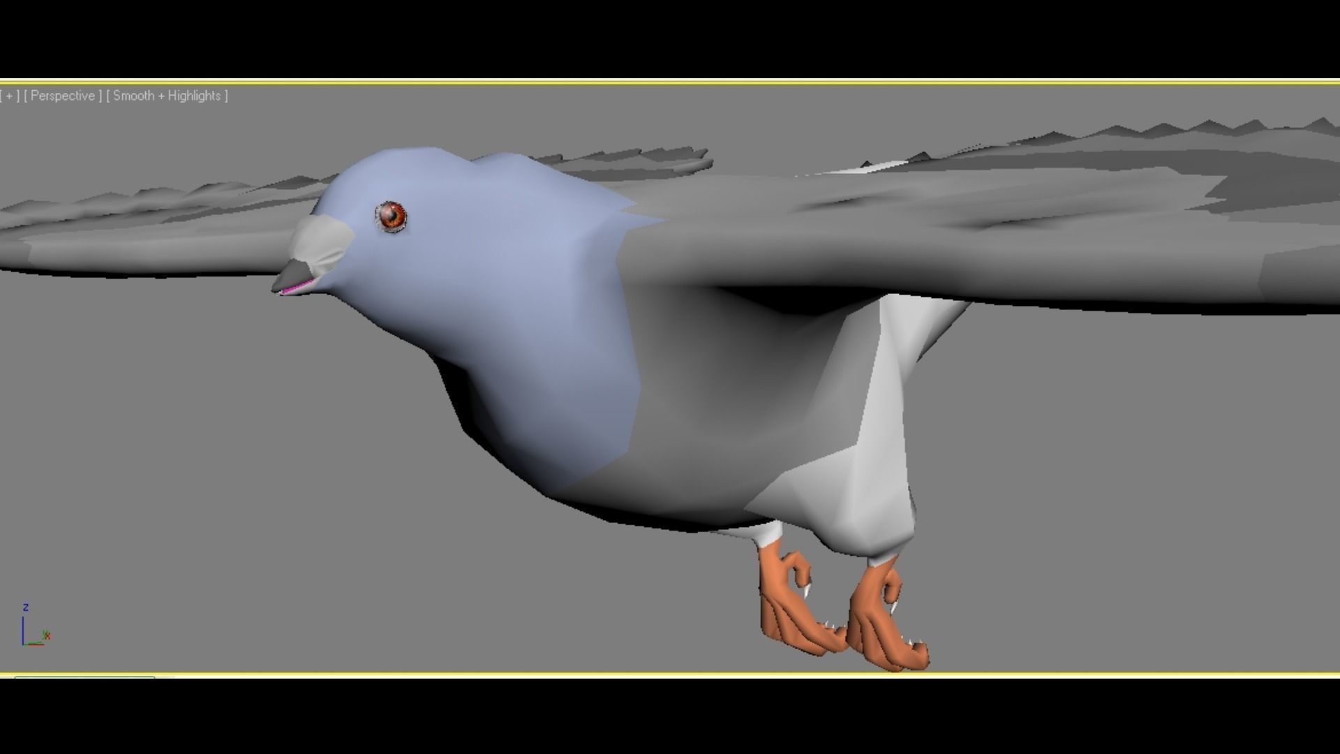 Flock of Birds - Pigeons - Rigged - Animated Low-poly 3D model_15