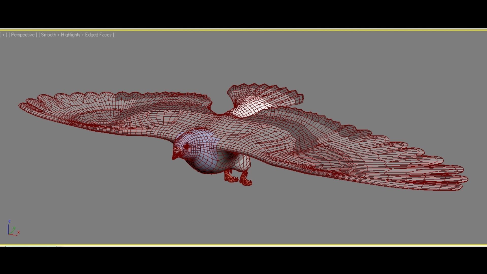 Flock of Birds - Pigeons - Rigged - Animated Low-poly 3D model_17