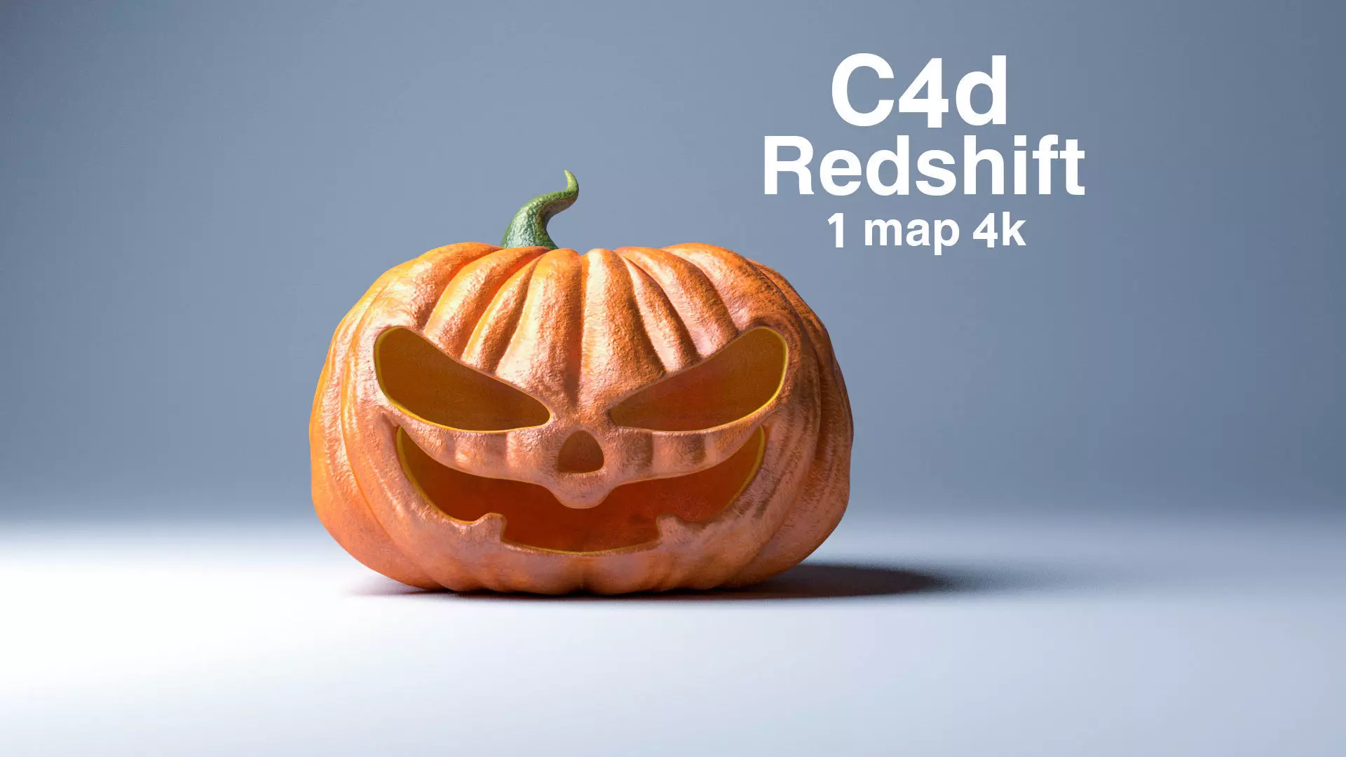 Halloween pumpkin evil Low-poly 3D model