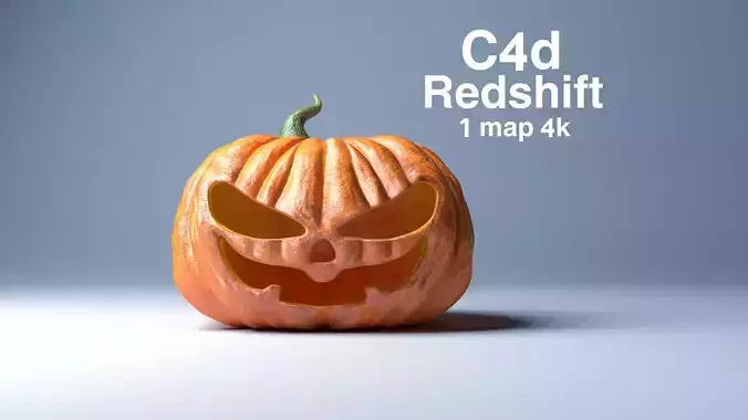 Halloween pumpkin evil   Low-poly 3D model