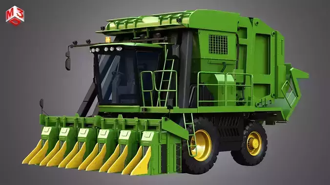 JD - 7760 Combine Harvester - Cotton Picker 3D model