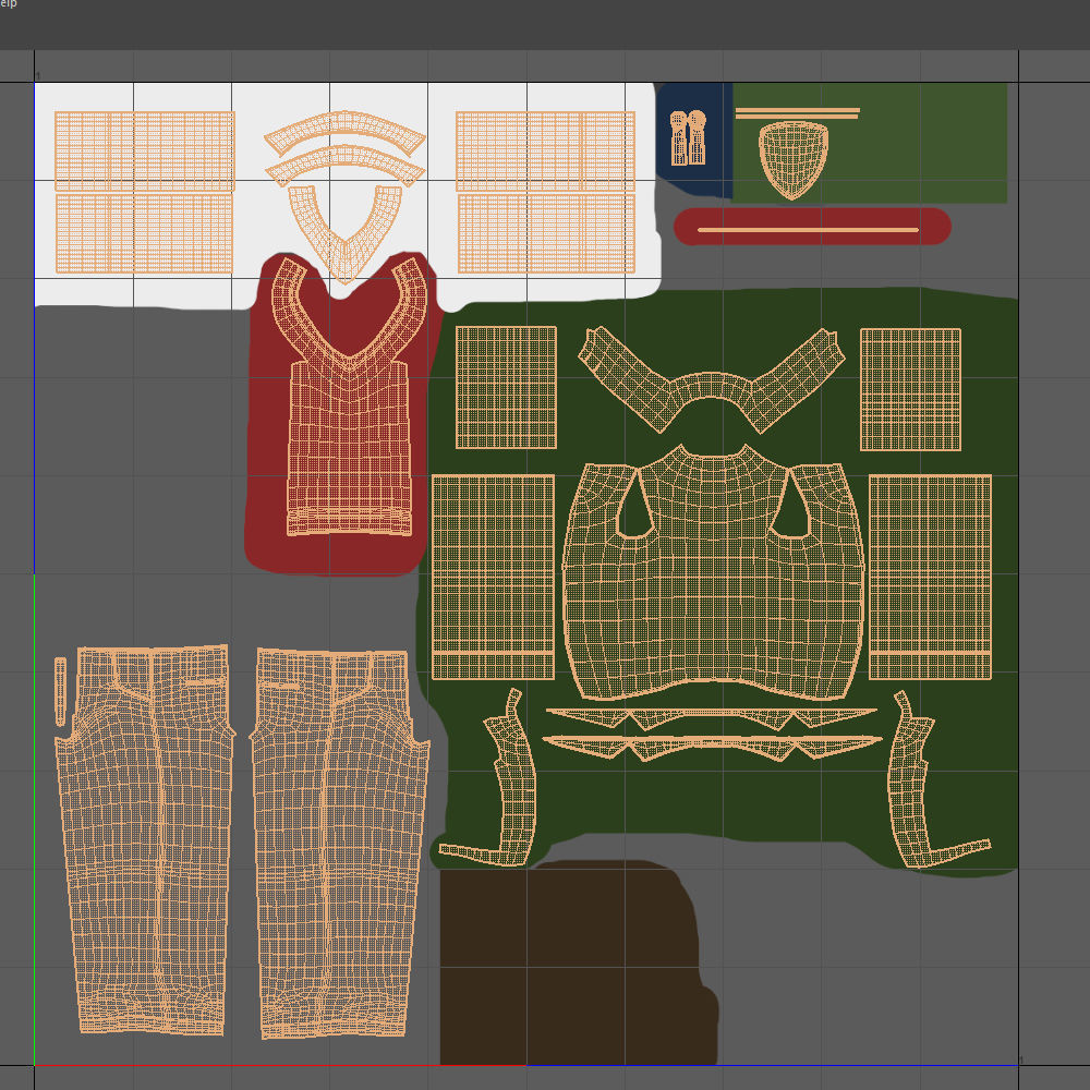 Student young man cartoon 01 3D model_18