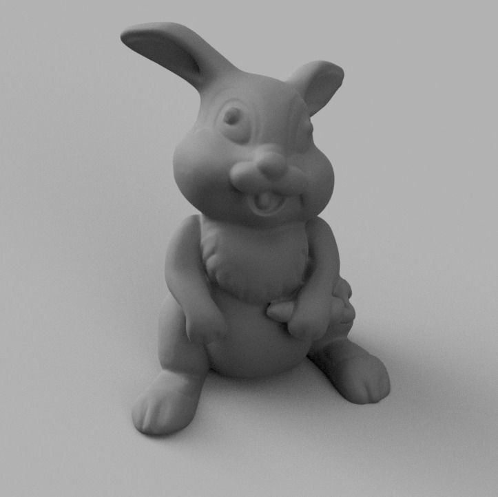 rabbit bunny figurine 3D print model_3