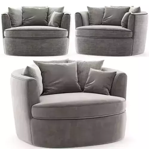 Marta Barrel Chair 3D model