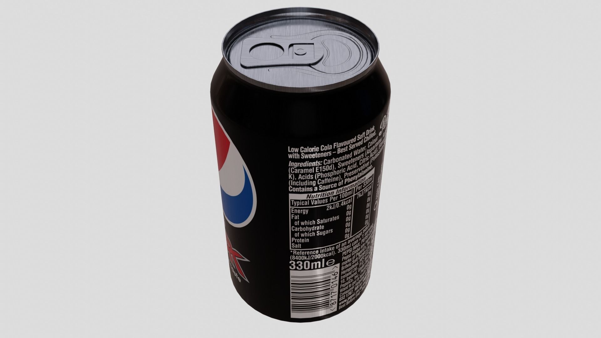 Pepsi Max Can Low-poly 3D model_1