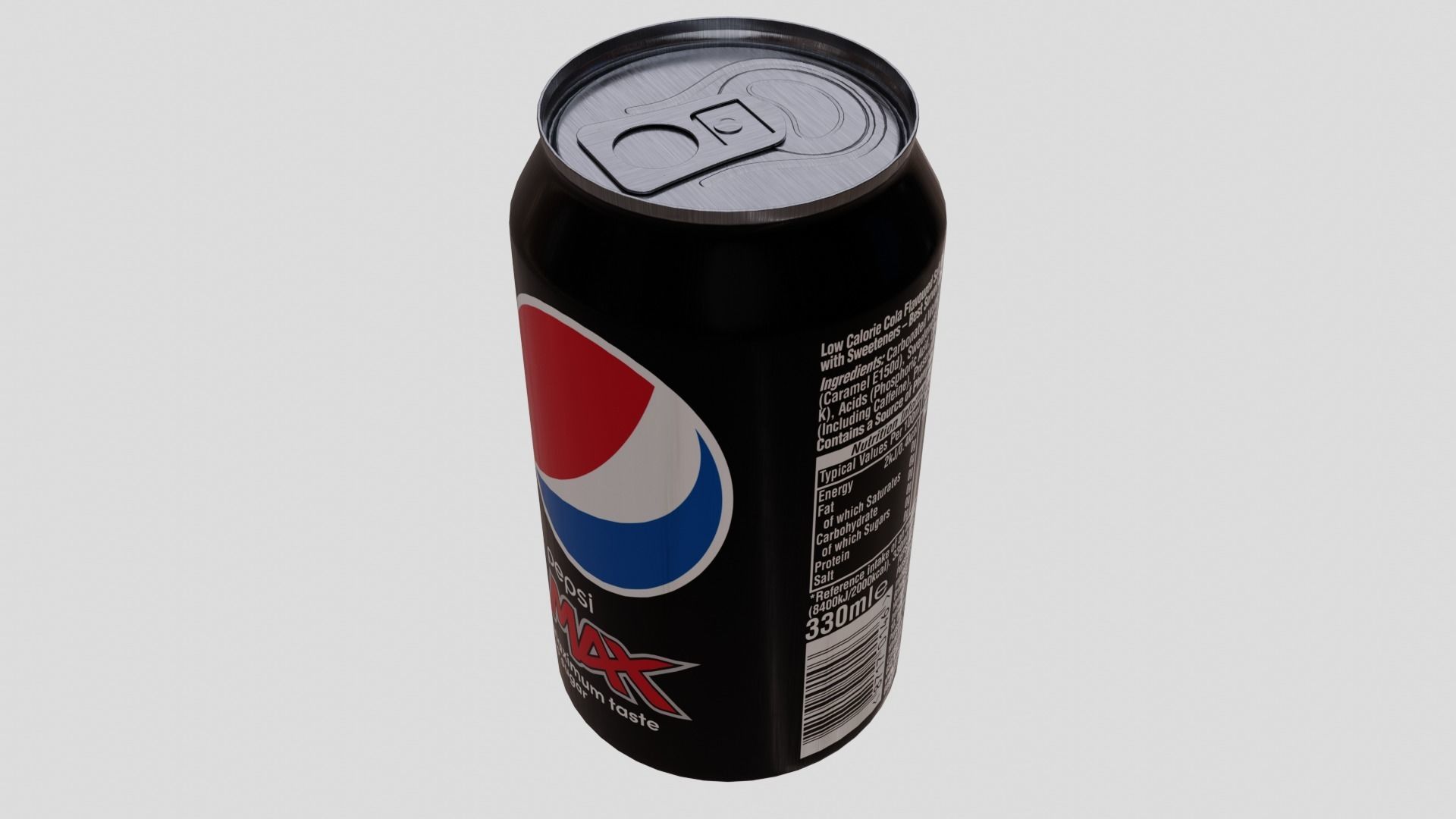 Pepsi Max Can Low-poly 3D model_2