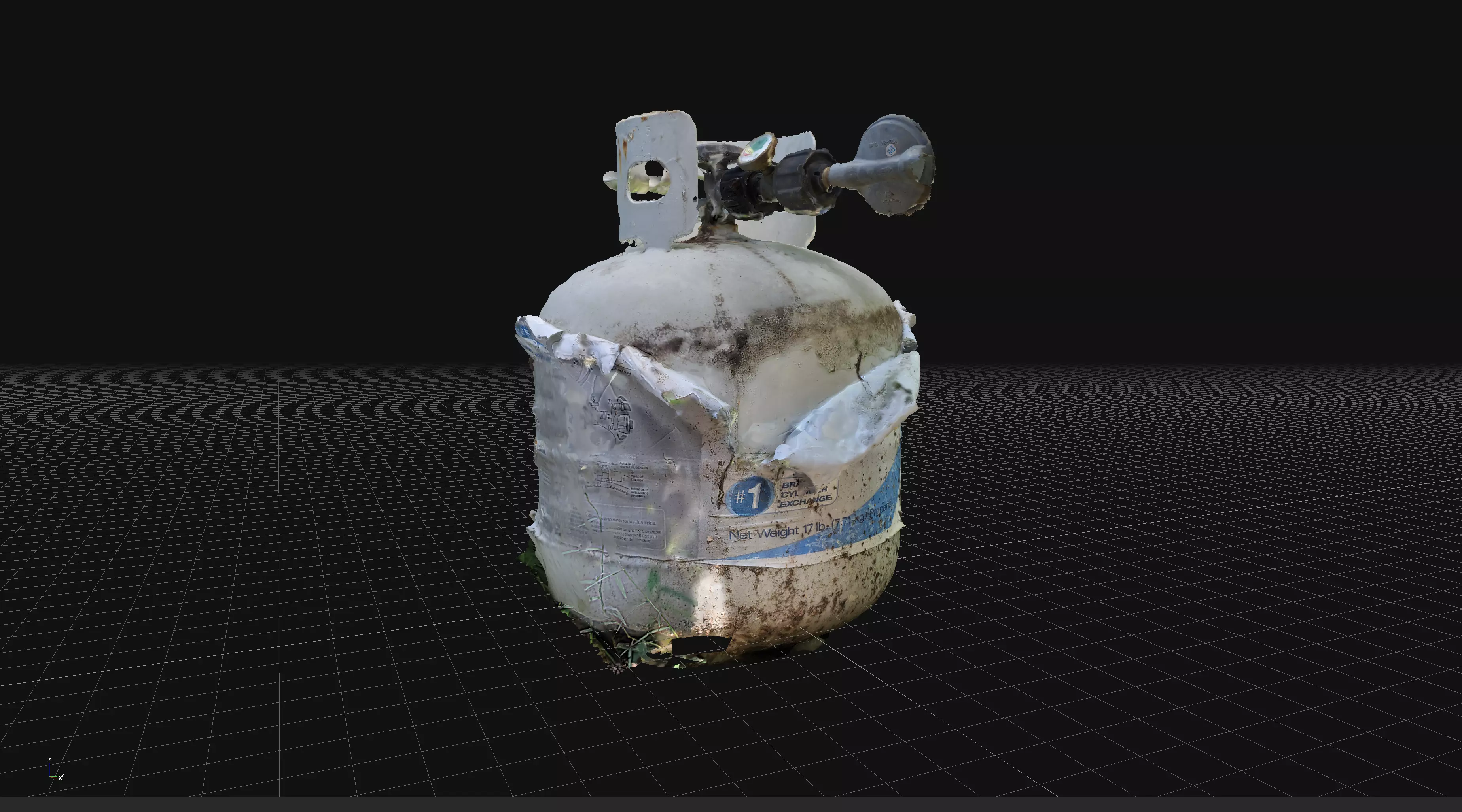 Propane Tank - Old and Used Free 3D model