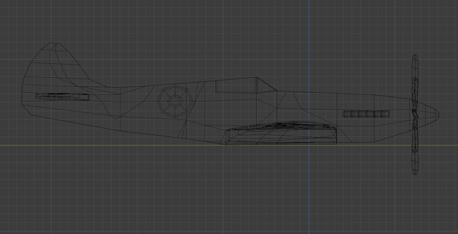 Supermarine Spitfire Low-poly 3D model_7