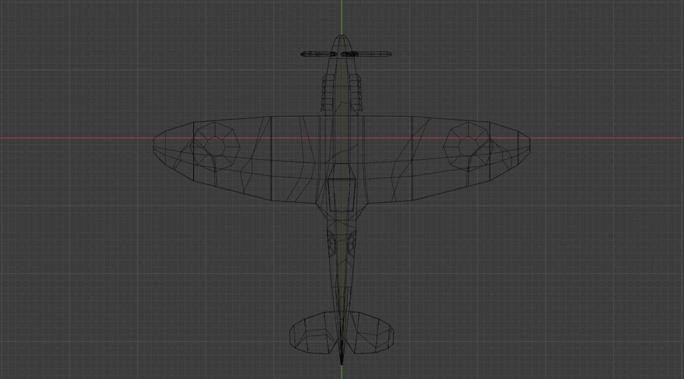 Supermarine Spitfire Low-poly 3D model_9