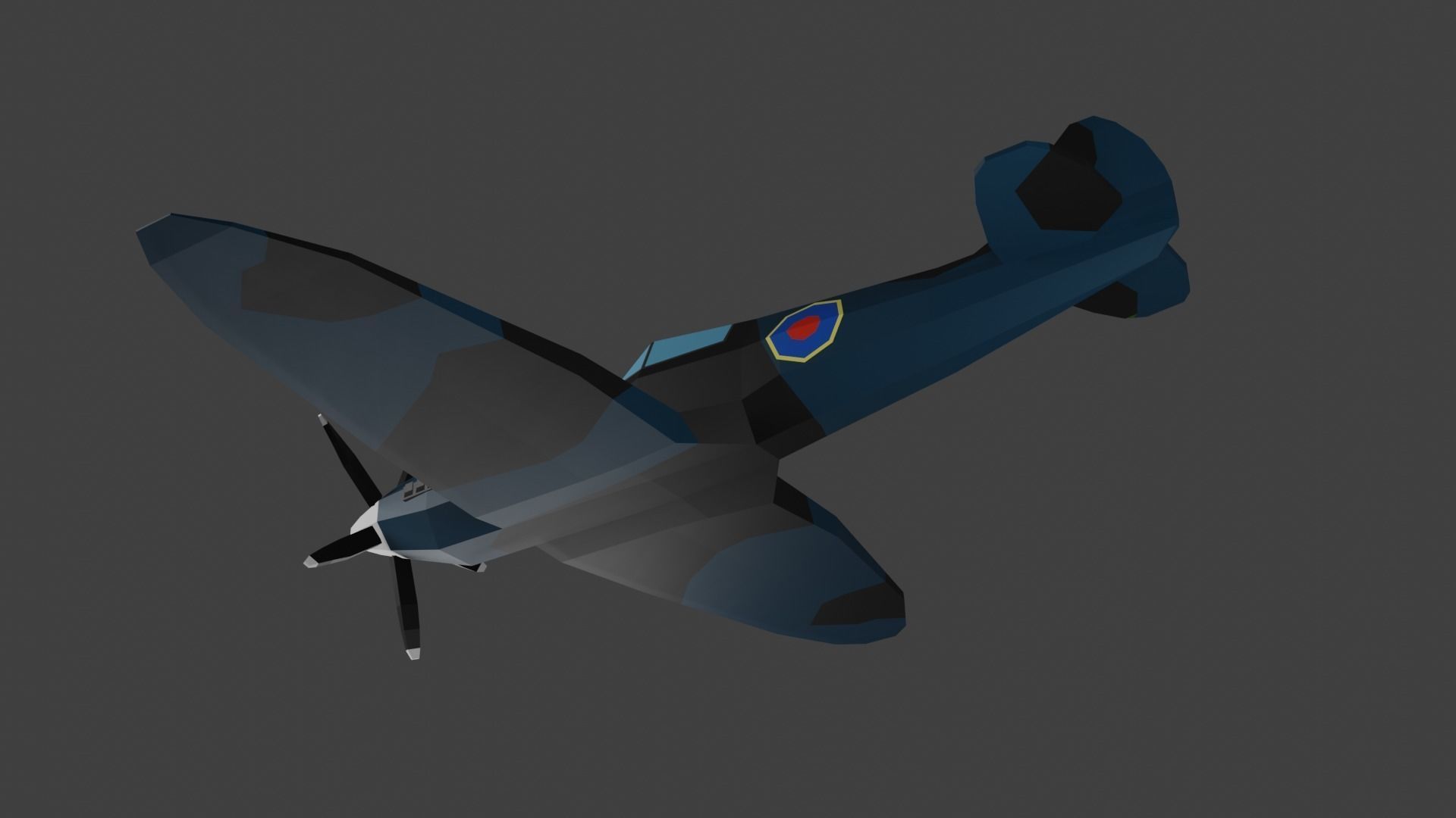 Supermarine Spitfire Low-poly 3D model_5