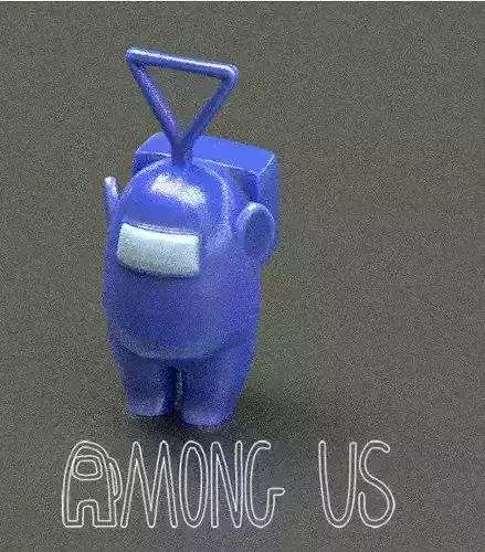 AMONG US teletubbies Tinky Winky 3D print model