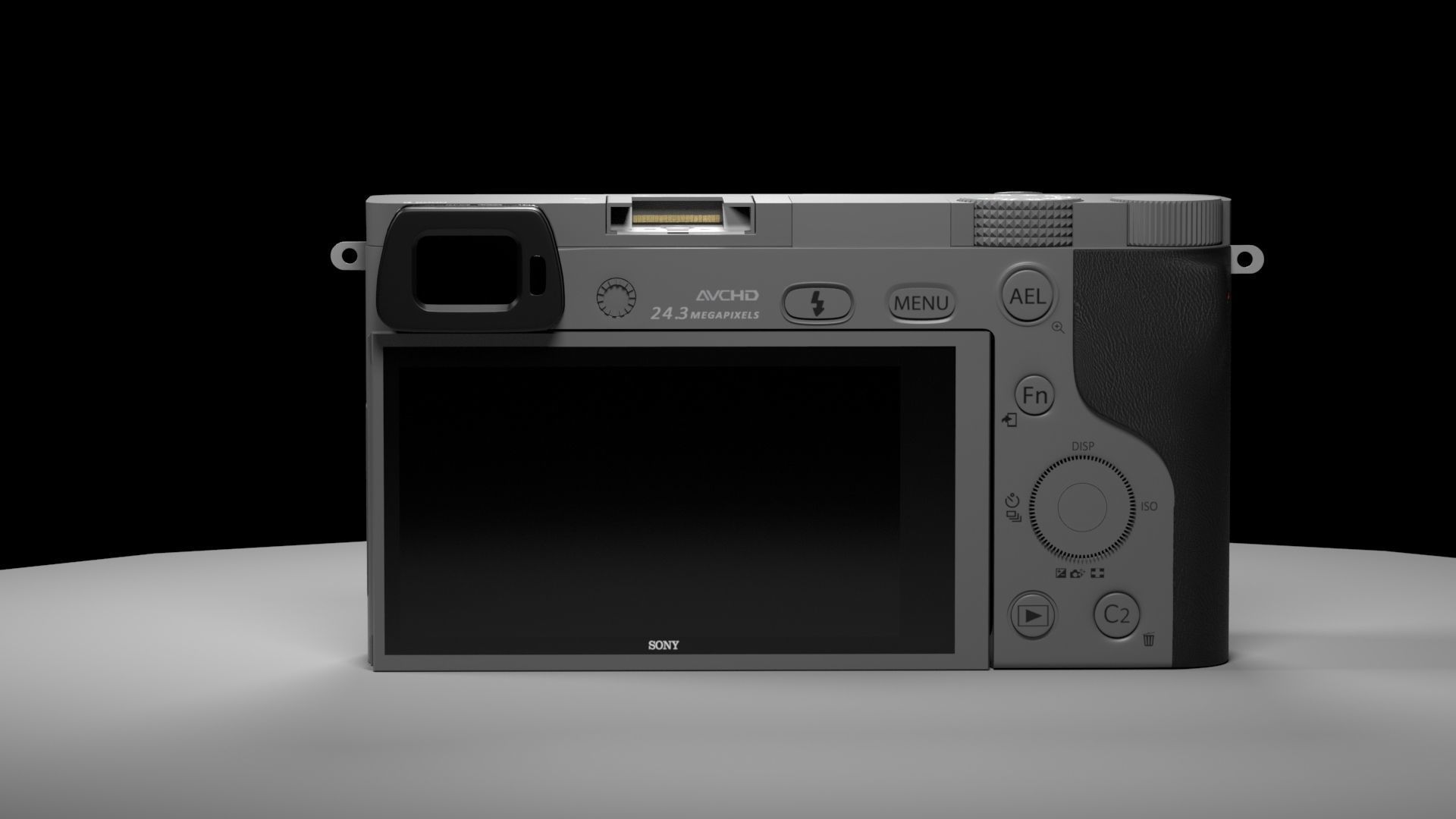 black and silver Camera Sony A6000  3D model_18
