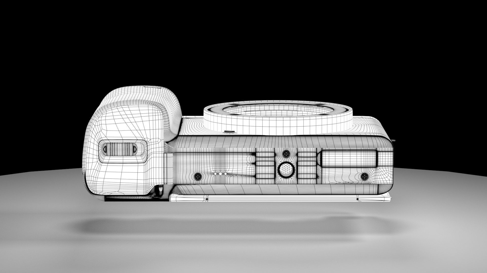 black and silver Camera Sony A6000  3D model_23