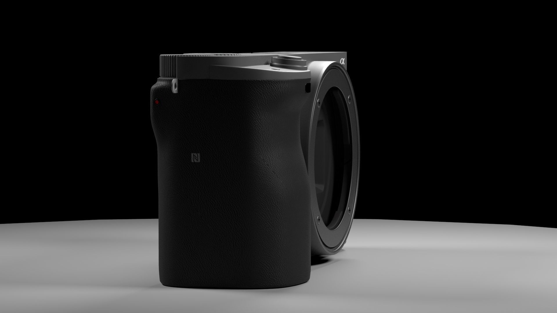 black and silver Camera Sony A6000  3D model_7