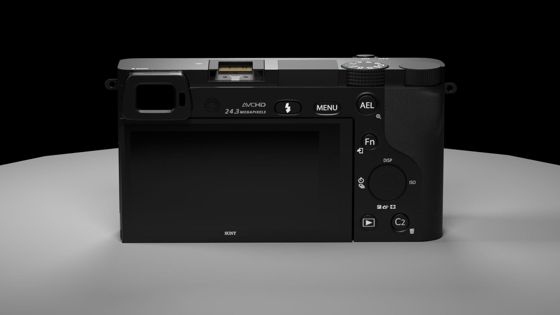 black and silver Camera Sony A6000  3D model_10