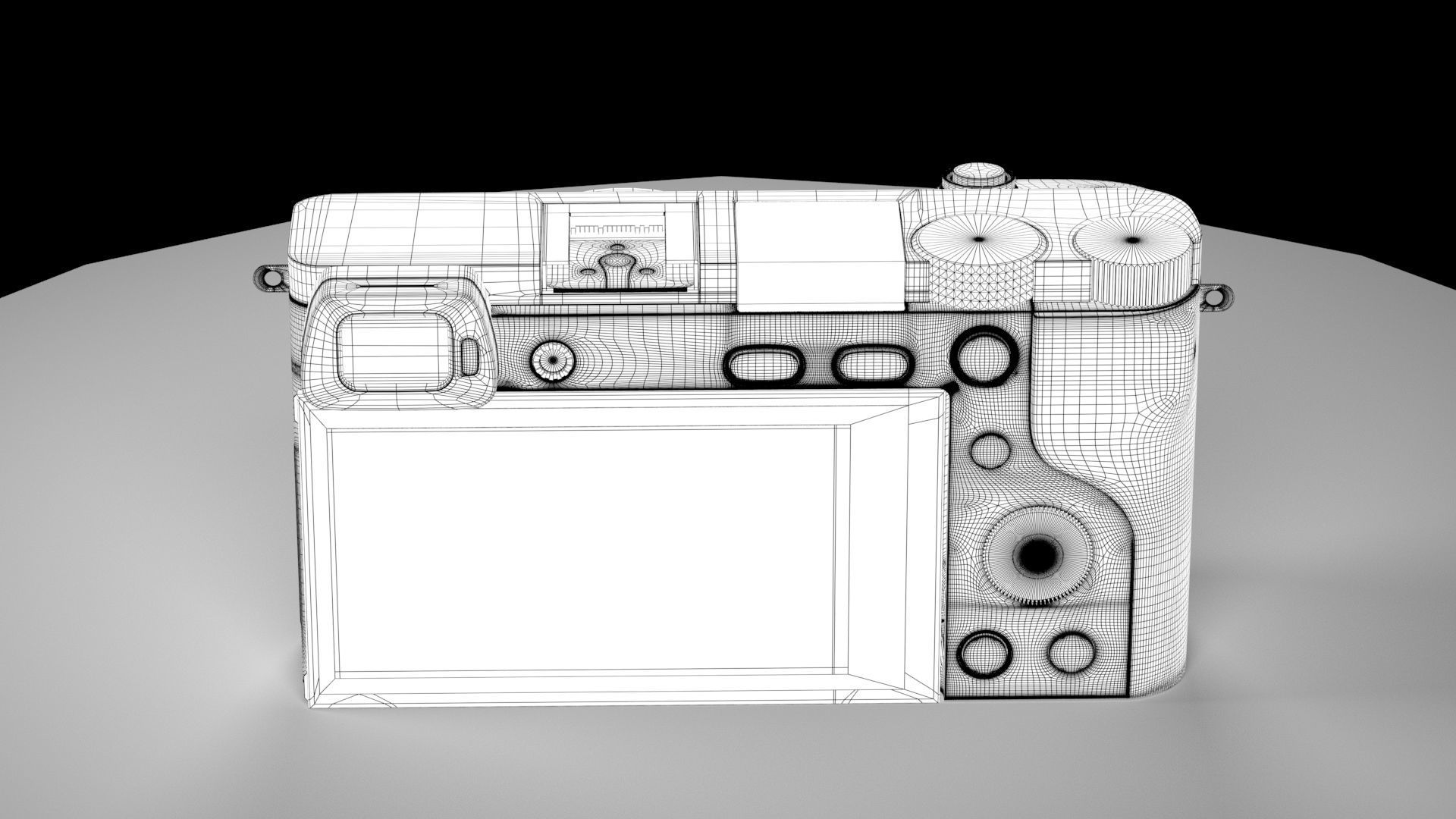 black and silver Camera Sony A6000  3D model_22