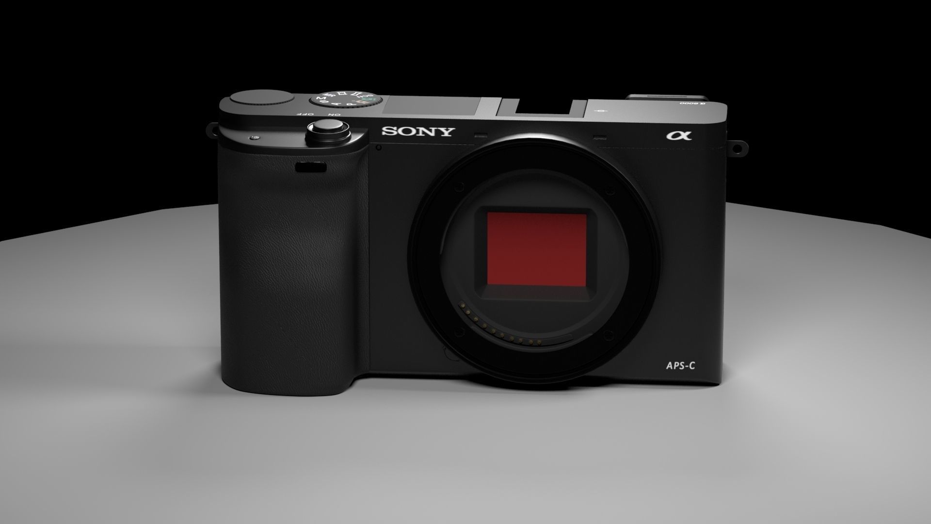 black and silver Camera Sony A6000  3D model_12