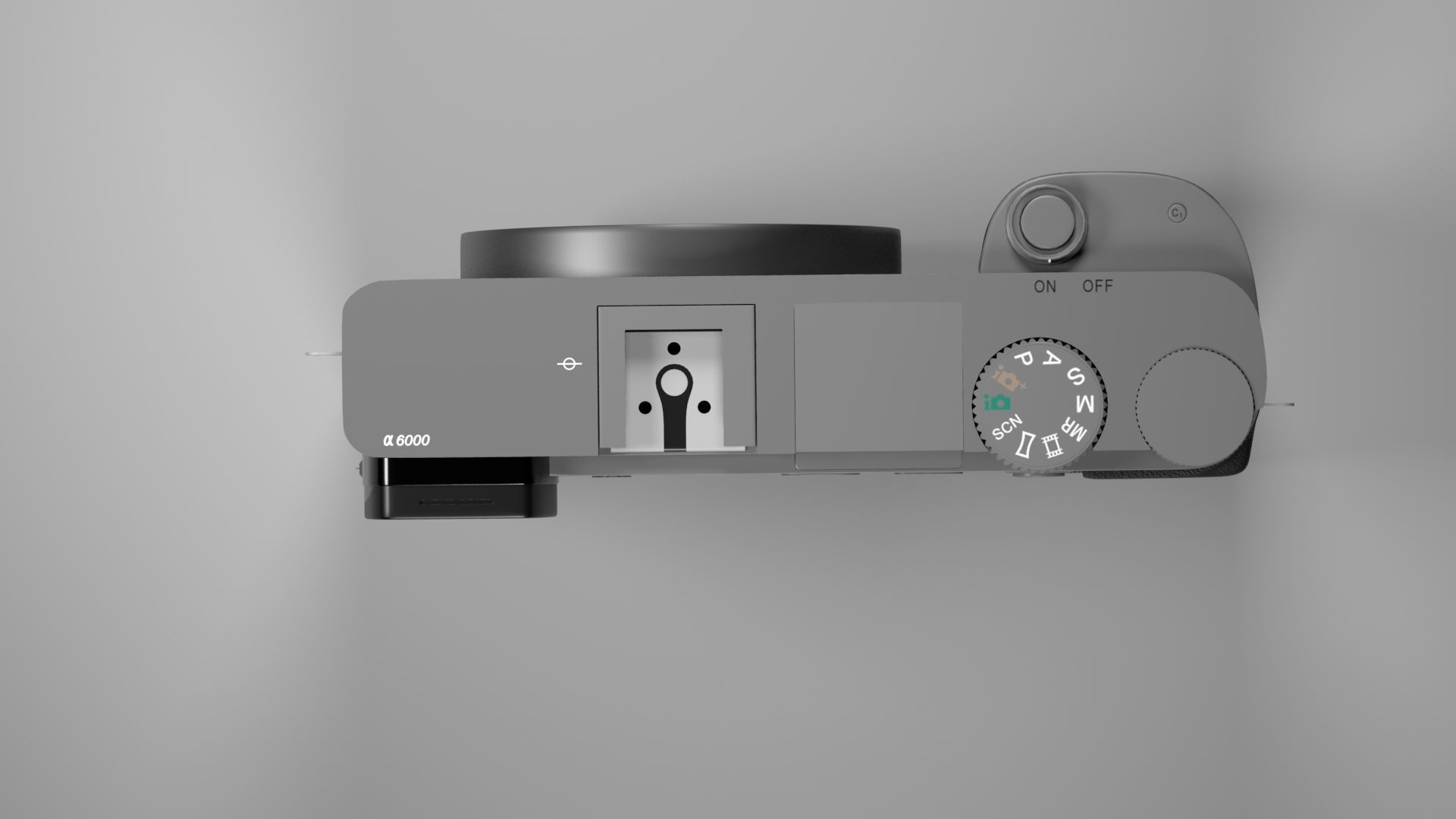 black and silver Camera Sony A6000  3D model_19