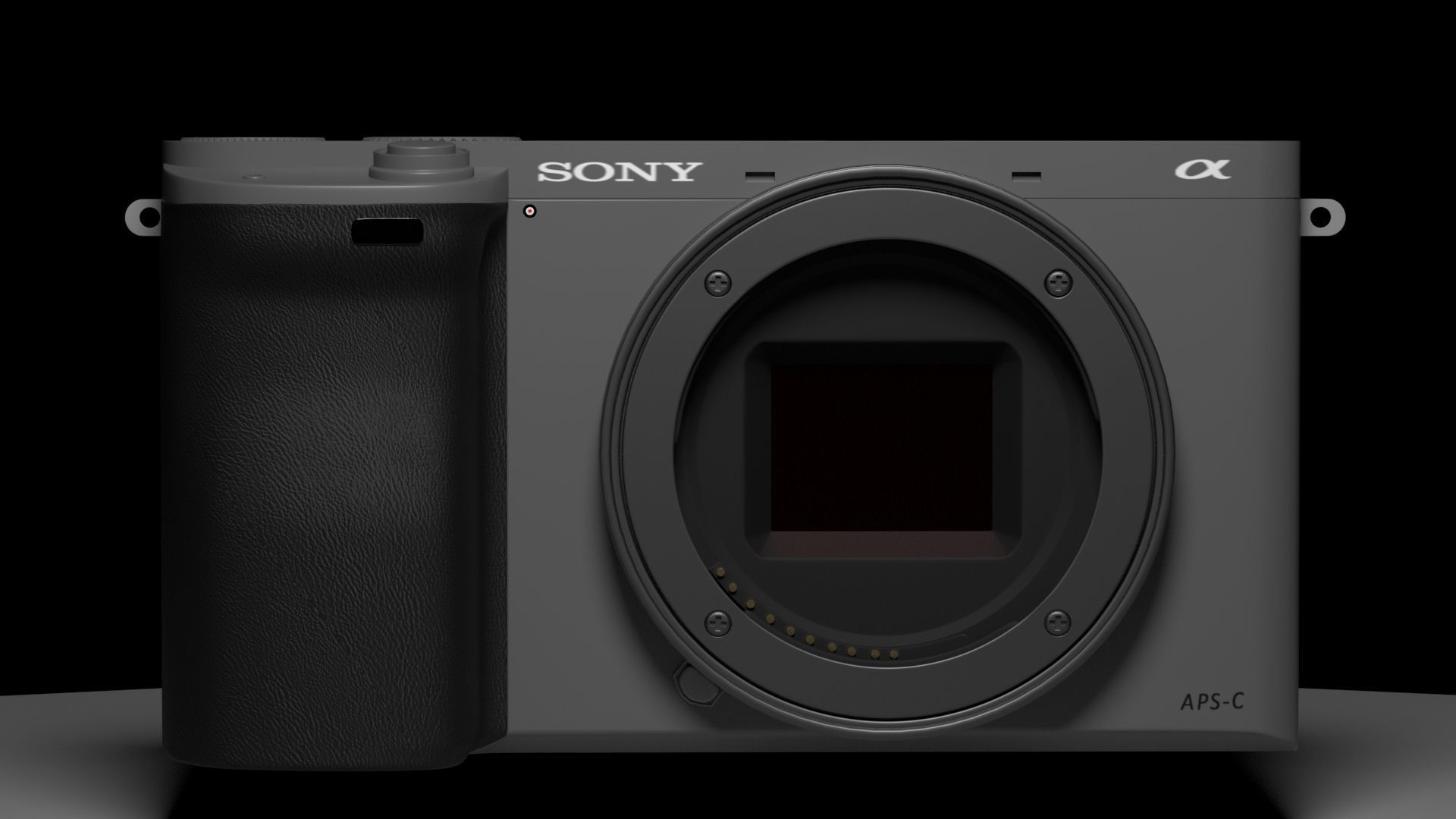 black and silver Camera Sony A6000  3D model_15