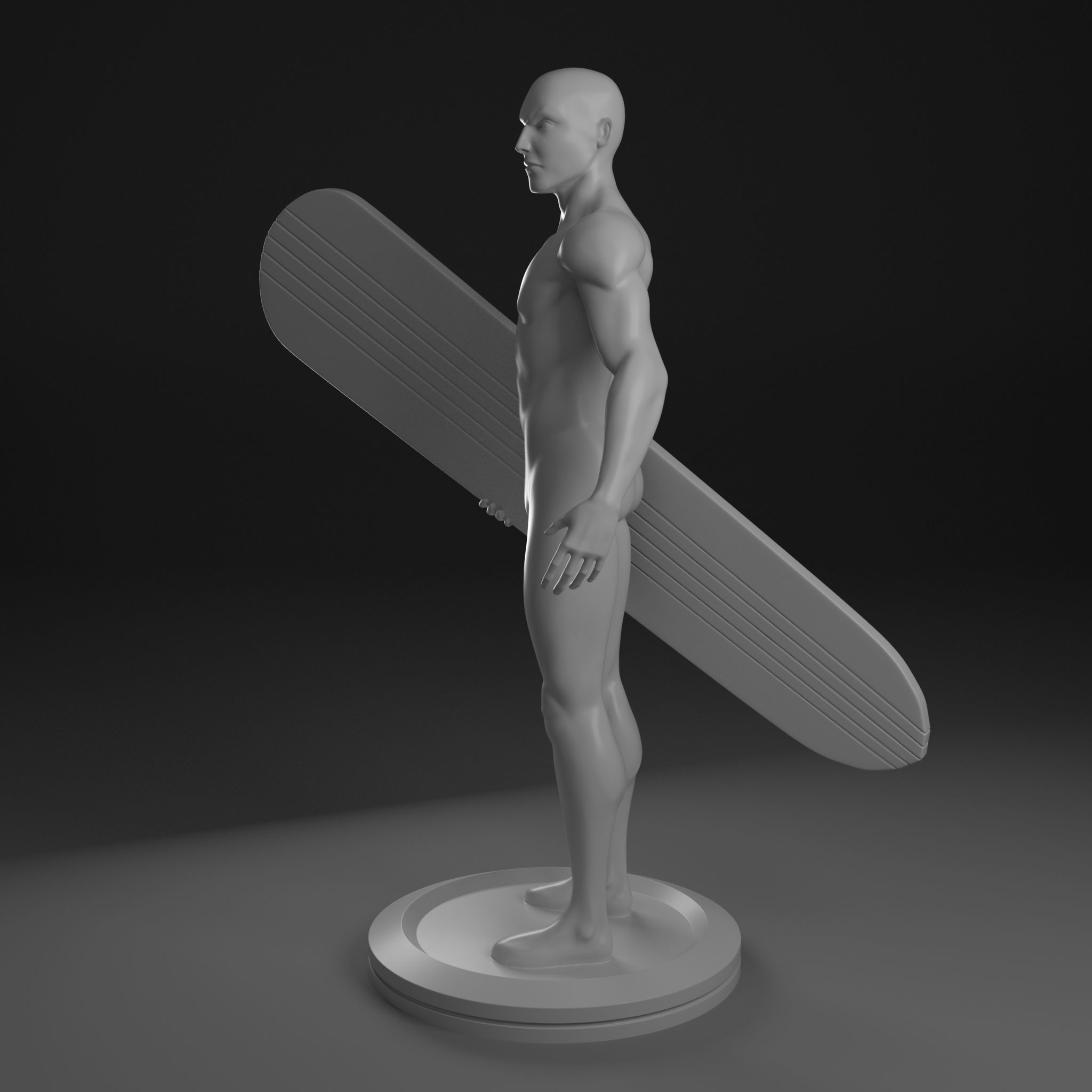 Silver Surfer 3D print model_3