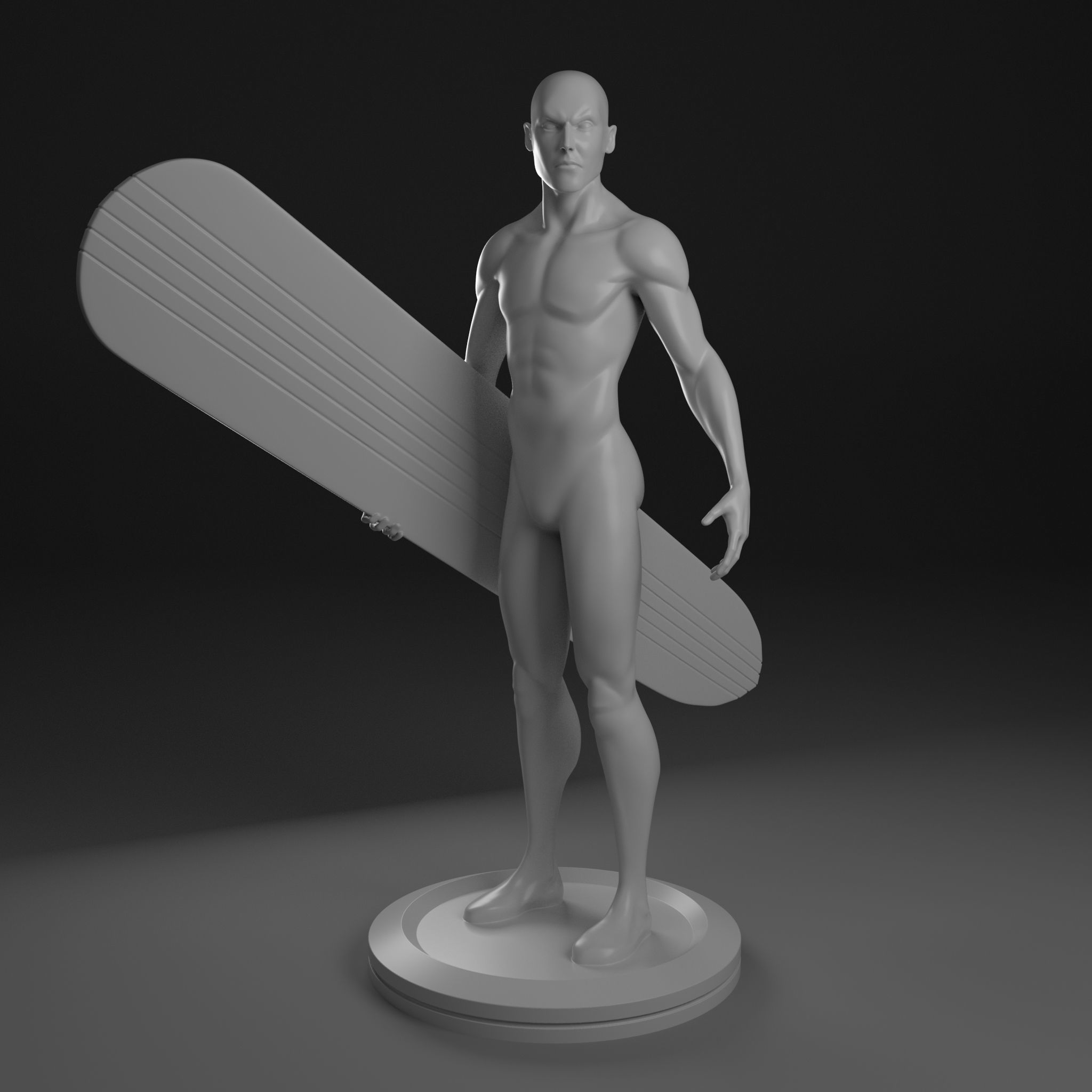 Silver Surfer 3D print model_1