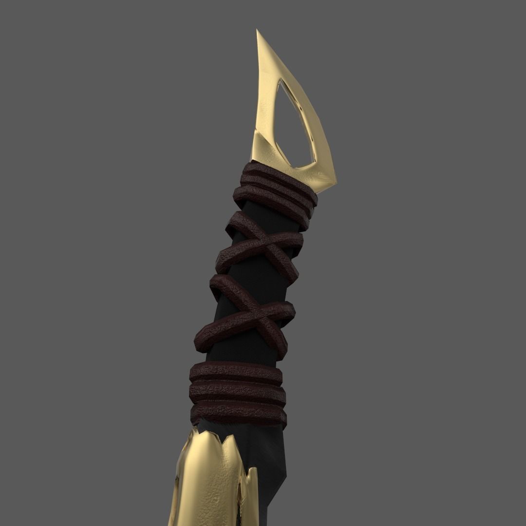 Dragon Sword Game Ready Low-poly 3D model_4