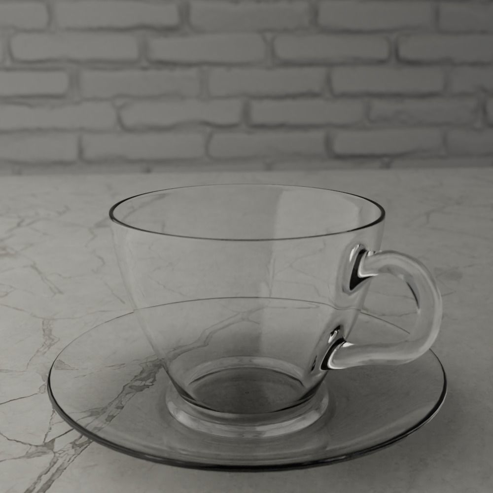 Cup of coffe Low-poly 3D model_1