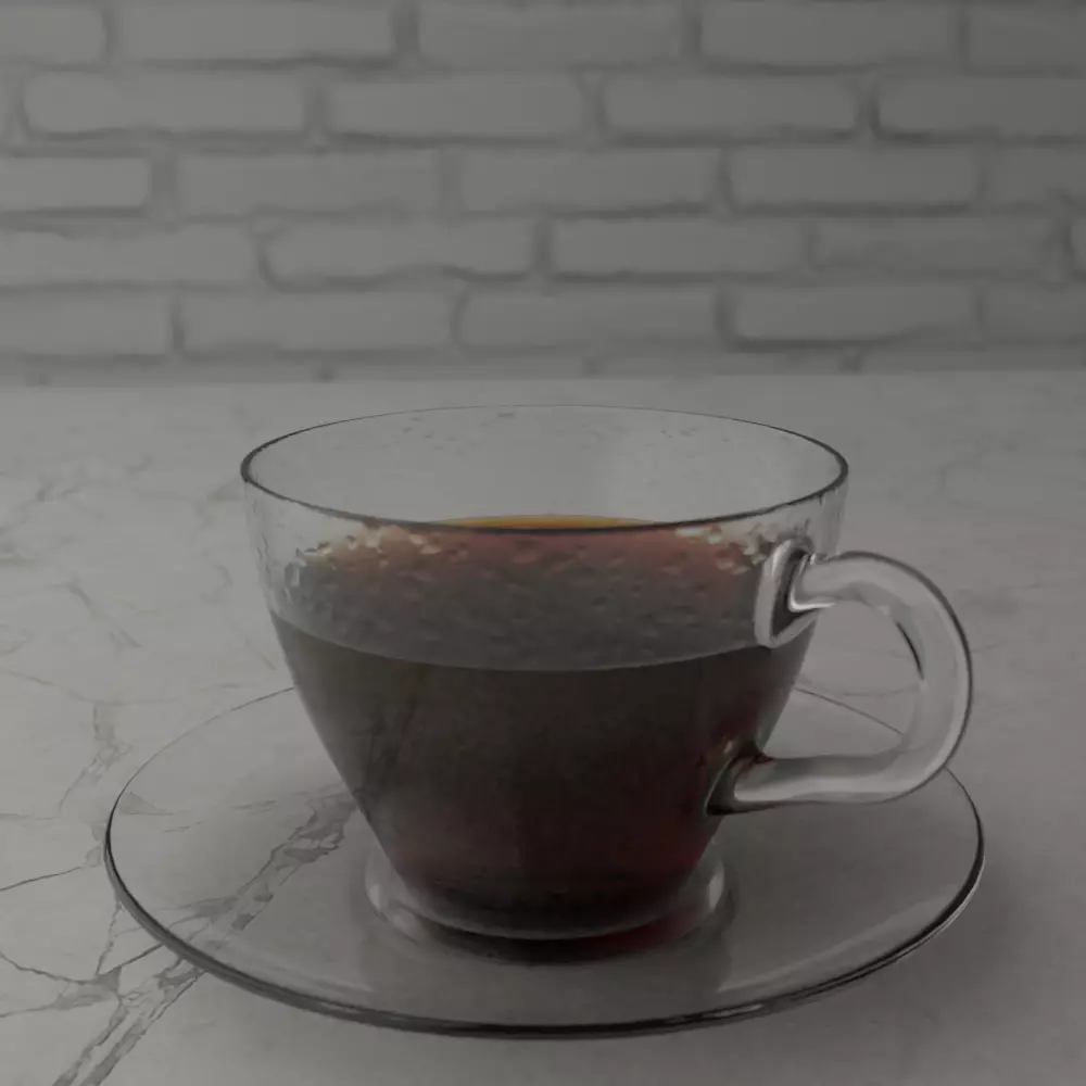 Cup of coffe Low-poly 3D model_0