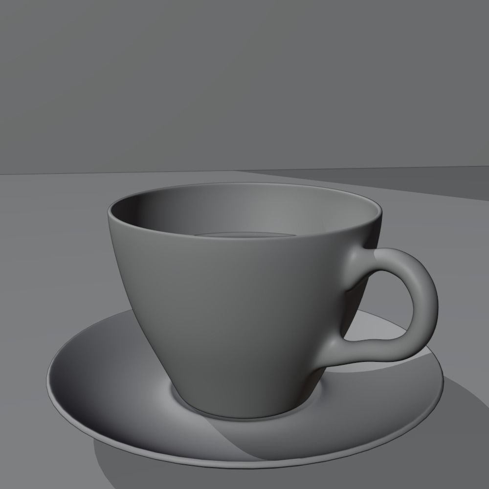 Cup of coffe Low-poly 3D model_2