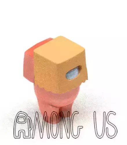 AMONG US PAPER BAG 3D print model