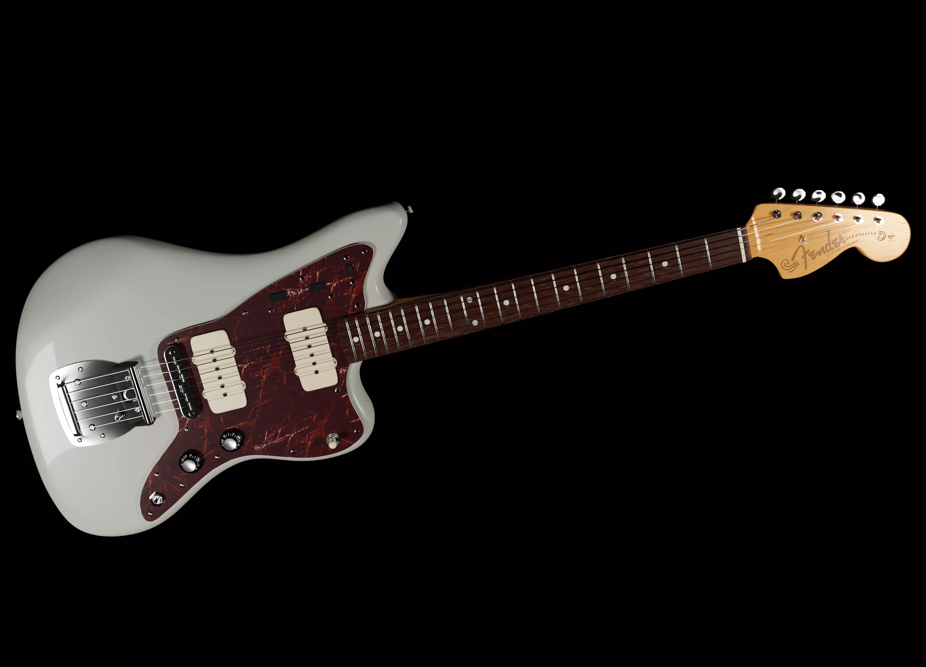 Fender JazzMaster Cream 3D model