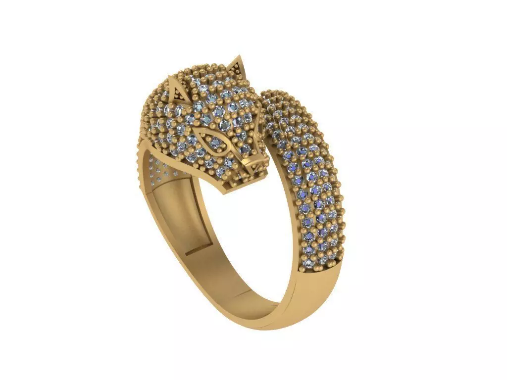 Leopard ring 3D model