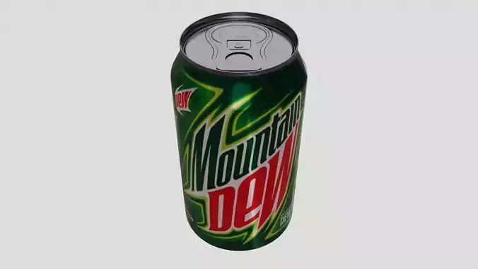 Mountain Dew Can Low-poly 3D model