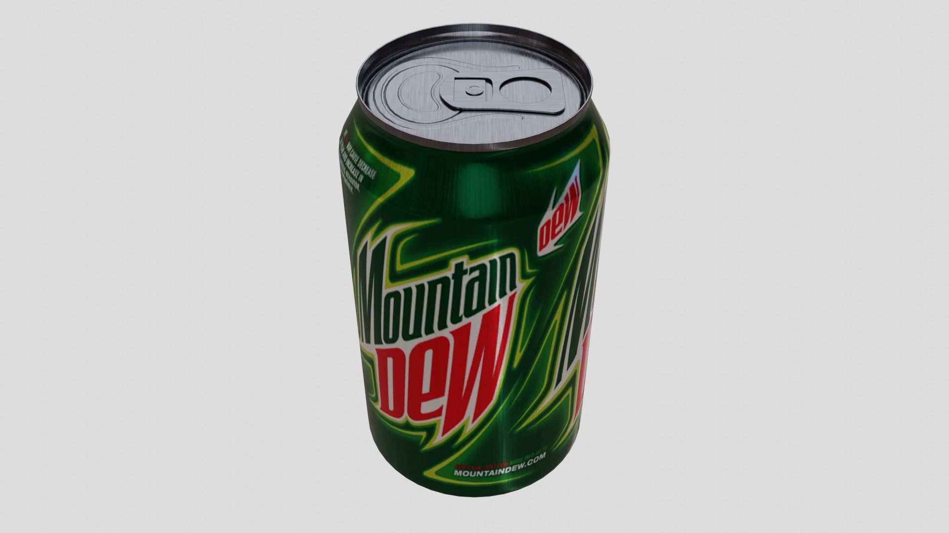 Mountain Dew Can Low-poly 3D model_3